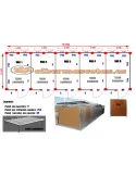 Bateria de 5 boxes para perros techo panel sandwich