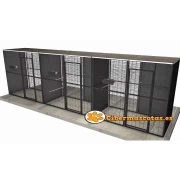 Voladero para loro 6x1 metros techo plano