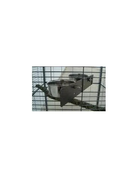 Panel malla para loro con comedero giratorio Panel malla para loro con comedero giratorio