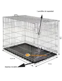 Jaula para perro con bandeja