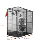 voladero de jardin 2x1 con techo de malla