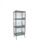 Pajarera triple techo plano