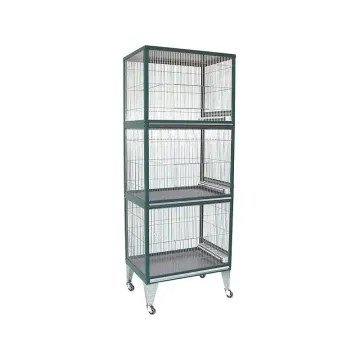 Pajarera triple techo plano