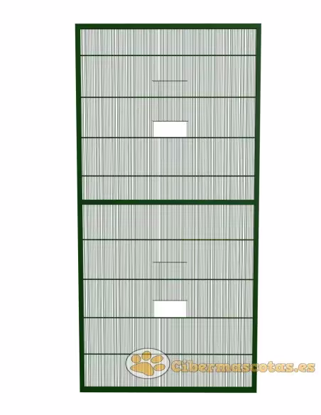 Panel malla con puerta guillotina para voladeras