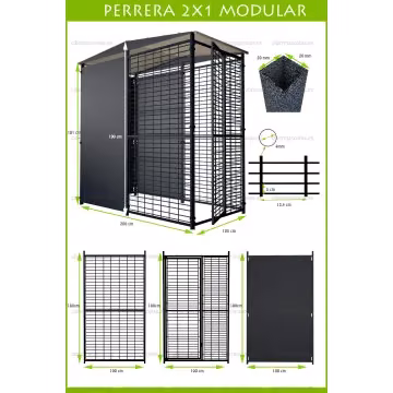 Perrera para perro 2x1 metros Imor