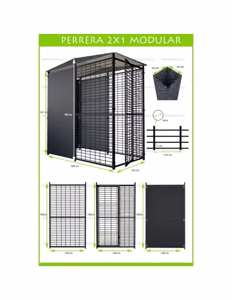 Perrera para perro 2x1 metros Imor