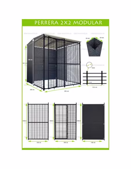 Perrera 2x2 metros boxes y cheniles Perrera 2x2 metros boxes y cheniles