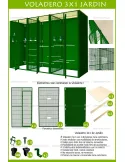 Voladero 3x1 de jardín 