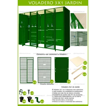 Voladero 3x1 de jardín 