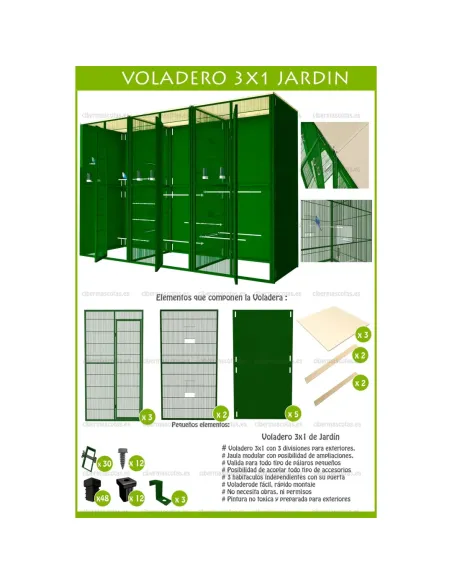 Voladero 3x1 de jardín 