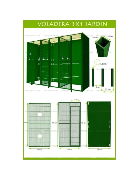 Voladero 3x1 de jardín 