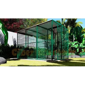 Voladero de jardin 3x2 metros y habitaculo interior
