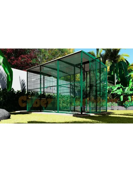 Voladero de jardin 3x2 metros y habitaculo interior