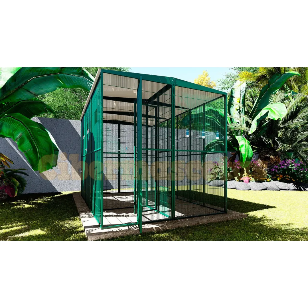 Voladero de jardin 3x2 metros y habitaculo interior