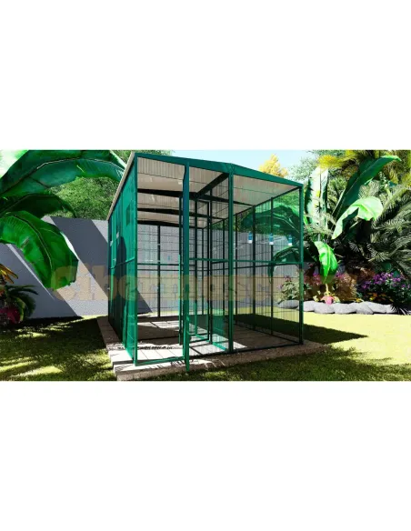 Voladero de jardin 3x2 metros y habitaculo interior