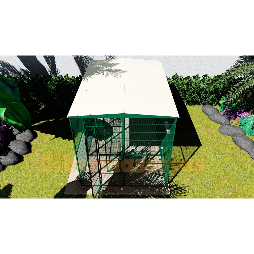 Voladero de jardin 3x2 metros y habitaculo interior
