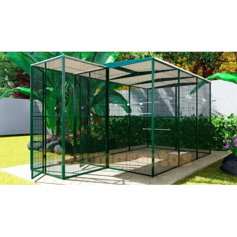 Voladero para jardin 3x2 metros con 3 divisiones | CiberMascotas