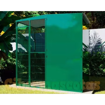 voladero de jardin 2x1 con dos paneles cortavientos