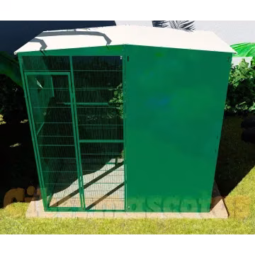 voladero de jardin 2x1 con dos paneles cortavientos
