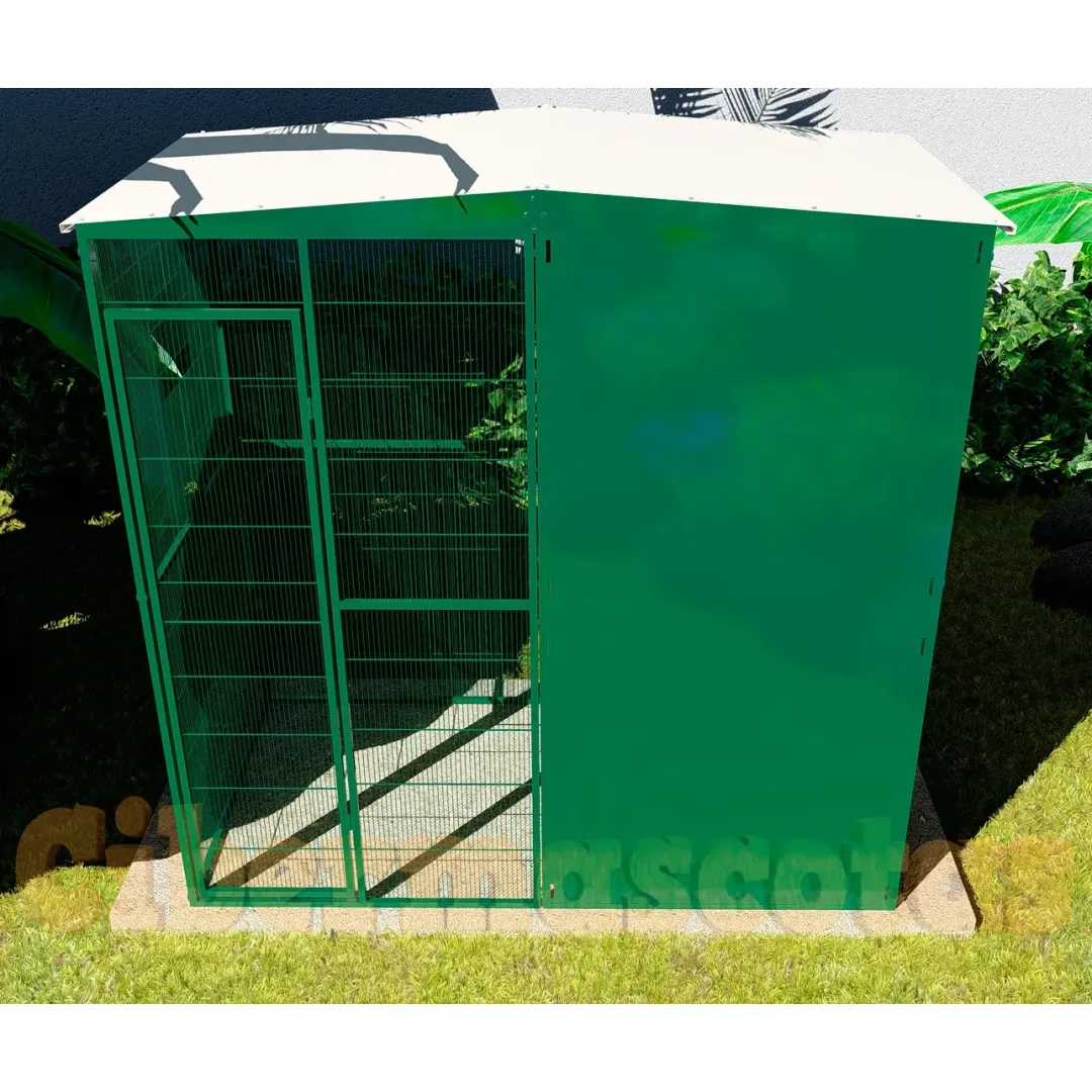 voladero de jardin 2x1 con dos paneles cortavientos