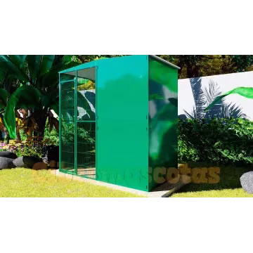 voladero de jardin 2x1 con dos paneles cortavientos
