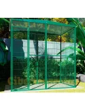 voladero de jardin 2x1 metros techo a dos aguas