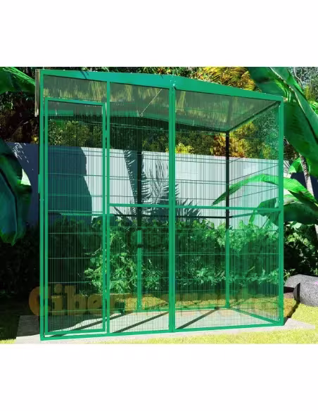 voladero de jardin 2x1 metros techo a dos aguas