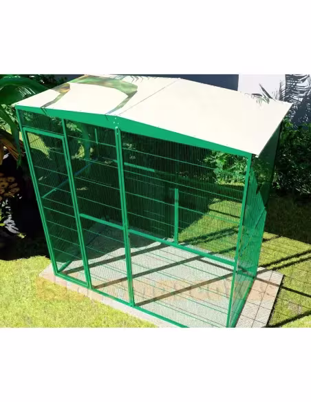 voladero de jardin 2x1 metros techo a dos aguas