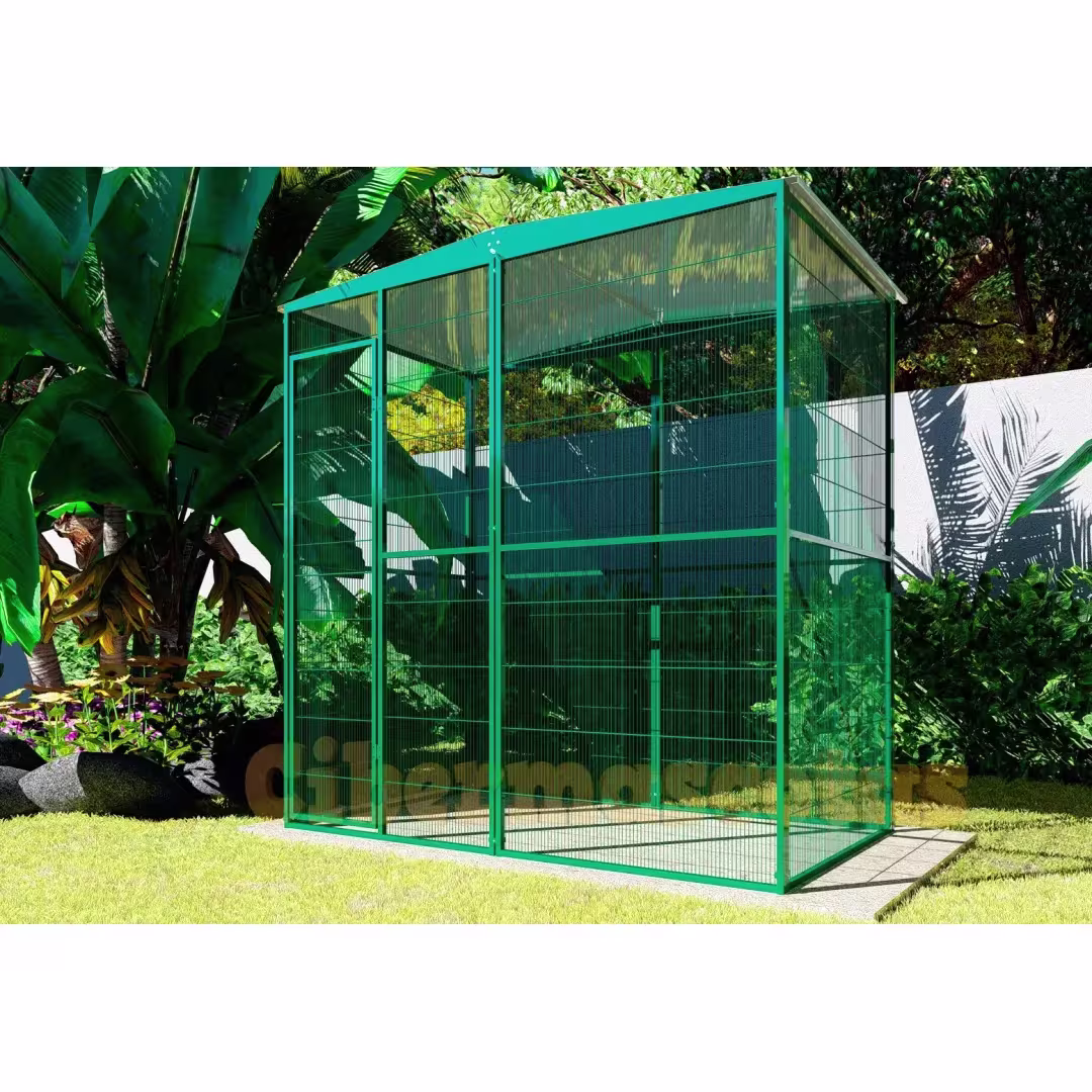 voladero de jardin 2x1 metros techo a dos aguas