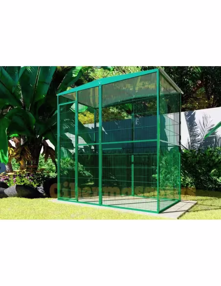 voladero de jardin 2x1 metros techo a dos aguas