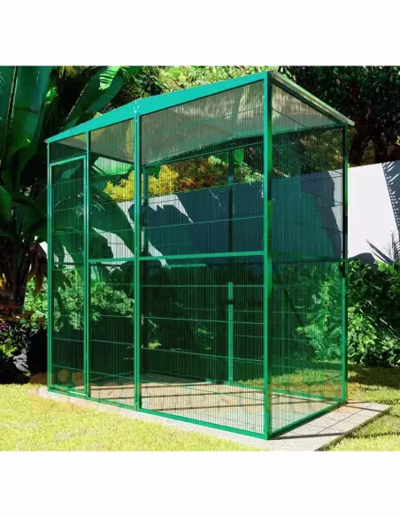 voladero de jardin 2x1 metros techo a dos aguas