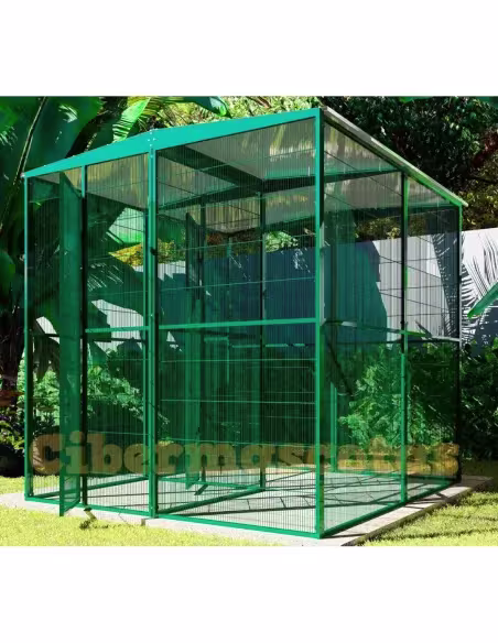 Voladero de jardin 2x2 metros con habitáculo