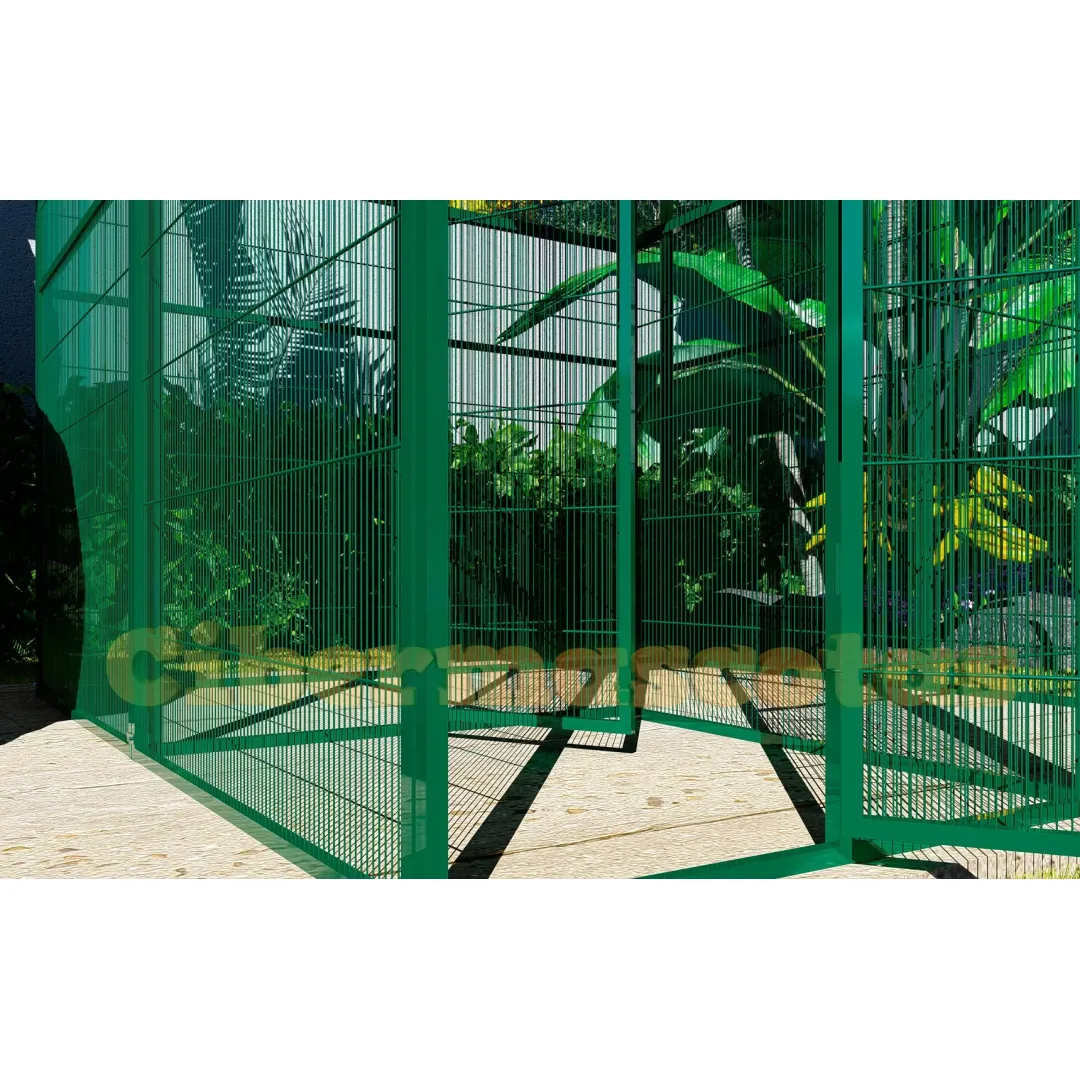 Voladero de jardin 2x2 metros con habitáculo