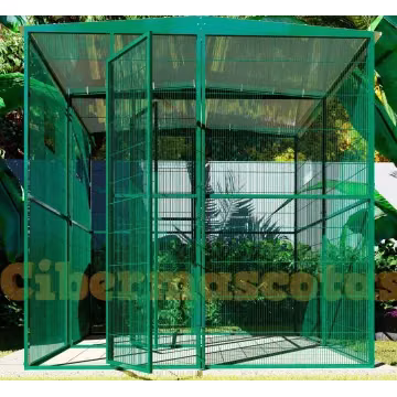 Voladero de jardin 2x2 metros con habitáculo