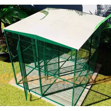 Voladero de jardin 2x2 metros con habitáculo