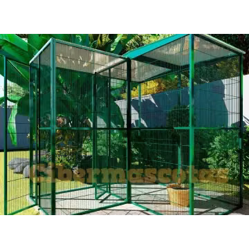 voladero para jardin con habitaculo de seguridad