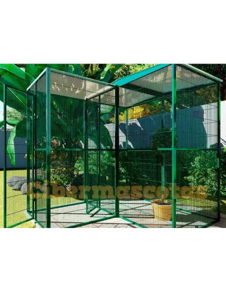 voladero para jardin con habitaculo de seguridad