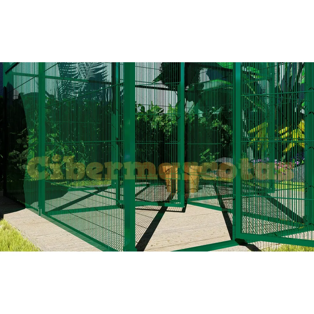 voladero para jardin con habitaculo de seguridad