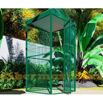 voladero de jardin 1x1 metros techo de chapa