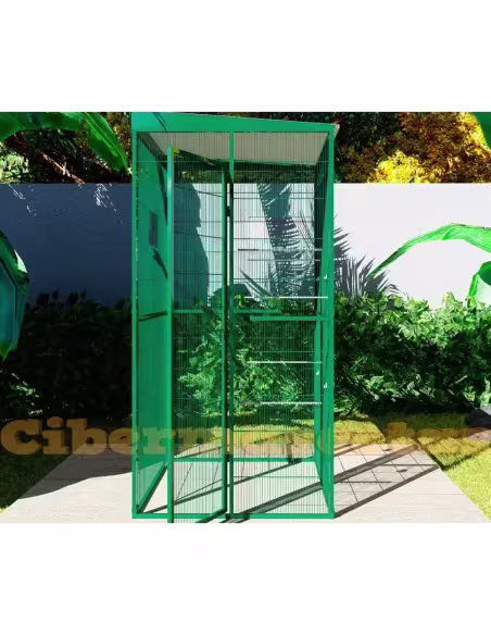 voladero de jardin 1x1 metros techo de chapa