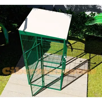 voladero de jardin 1x1 metros techo de chapa