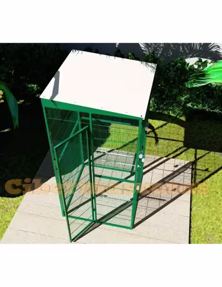 voladero de jardin 1x1 metros techo de chapa