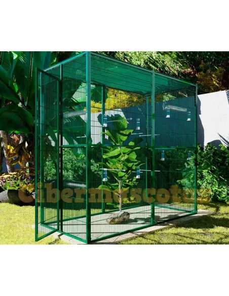 voladero de jardin 2x1 con techo de malla voladero de jardin 2x1 con techo de malla