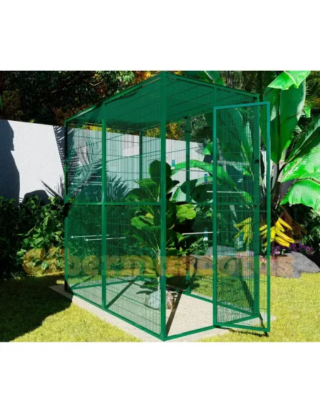 voladero de jardin 2x1 con techo de malla voladero de jardin 2x1 con techo de malla