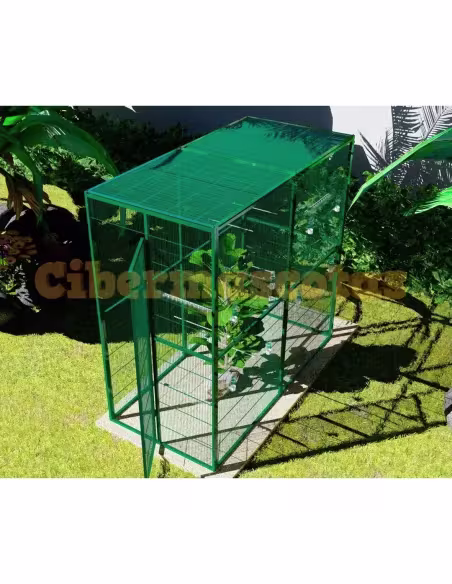 voladero de jardin 2x1 con techo de malla voladero de jardin 2x1 con techo de malla