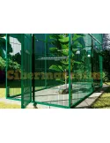 voladero de jardin 2x1 con techo de malla
