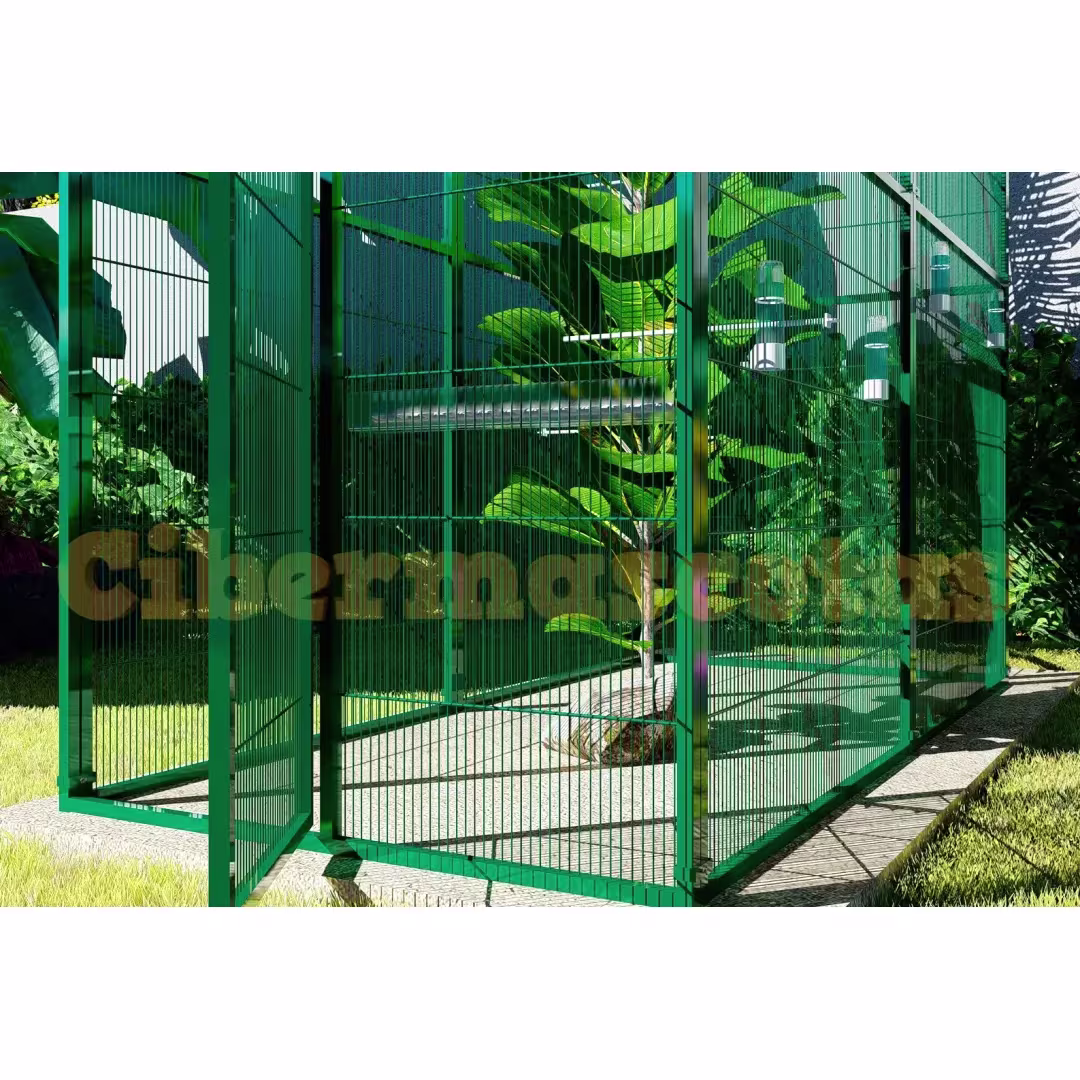 voladero de jardin 2x1 con techo de malla