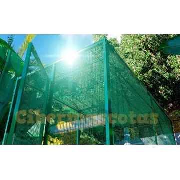 voladero de jardin 2x1 con techo de malla