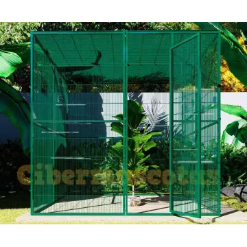 voladero para aves de 2x2 mts y techos de malla