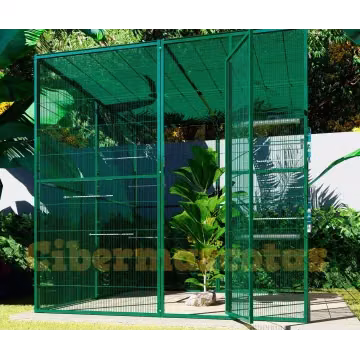 voladero para aves de 2x2 mts y techos de malla